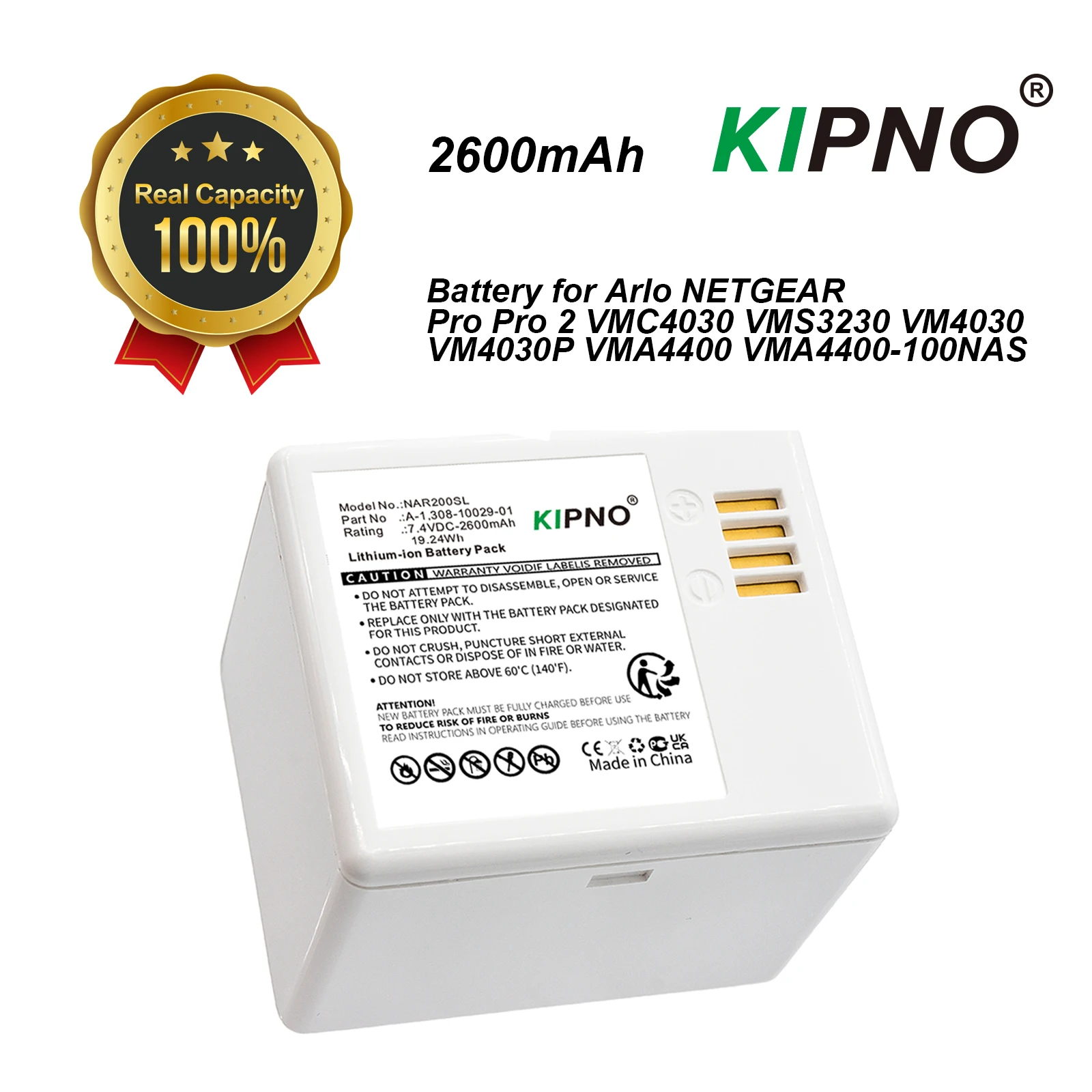 Home Security Battery Replacement - KIPNO Ersatzakku A-1 für ARLO PRO