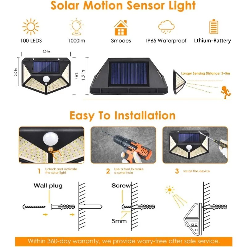 Solarbetriebene Außenwandleuch – Home Security Flood Lights Bewertung und Preis